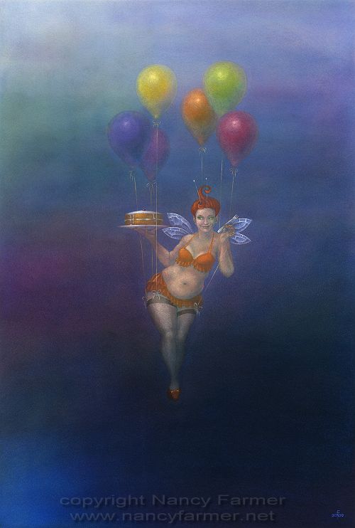 'Fairy Cakes II' - painting in gouache